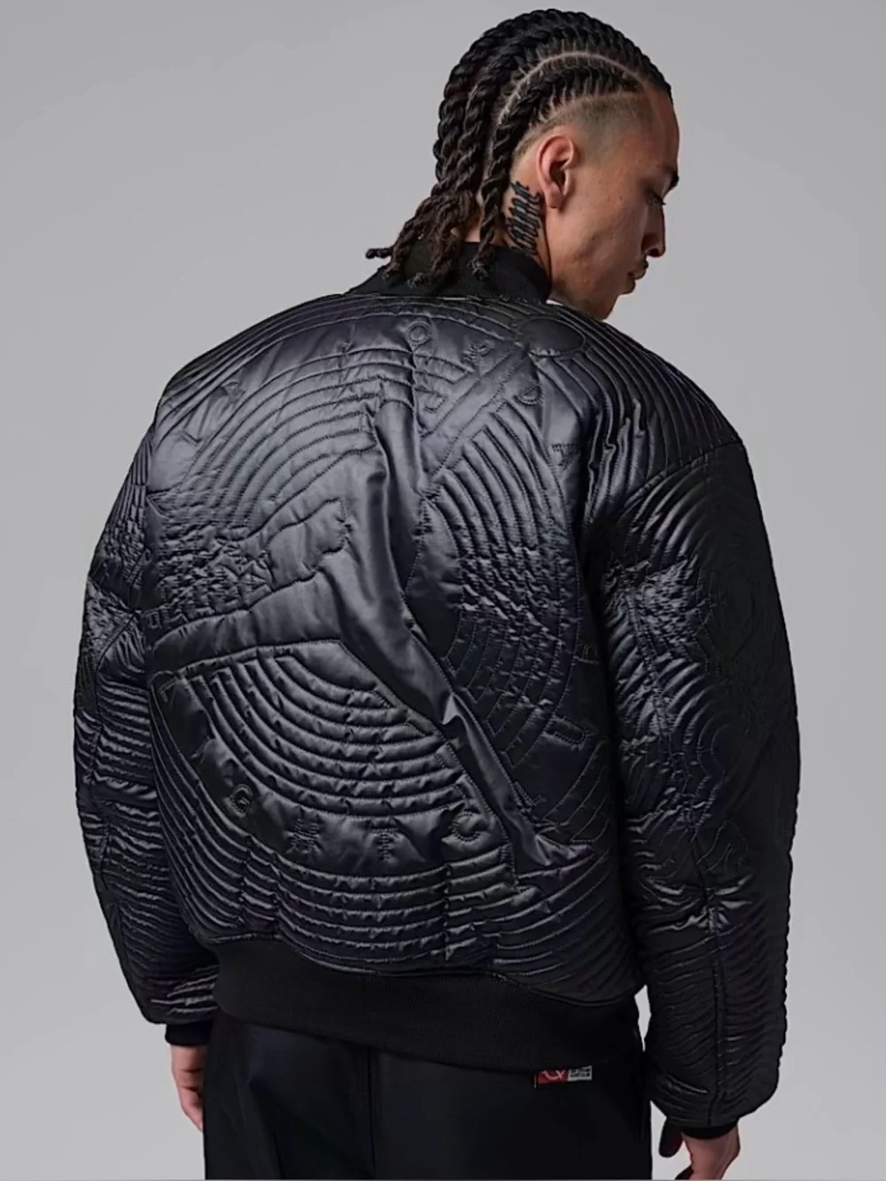 NIKE AIR JORDAN Full Zip Quilted Down Bomber Jacket Mens Large $300 II5314-010